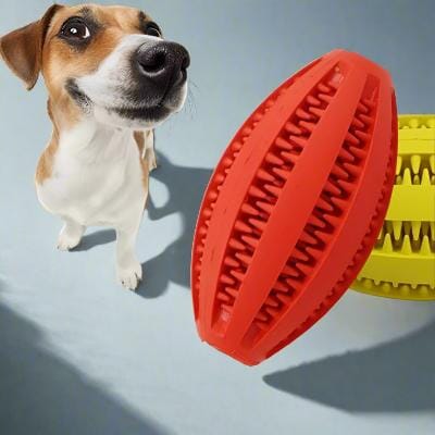 Jouet Interactif pour Chien - ChewBounceBall™ - Rouge - Monchienmoncoeur