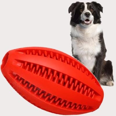 Jouet Interactif pour Chien - ChewBounceBall™ - Rouge - Monchienmoncoeur
